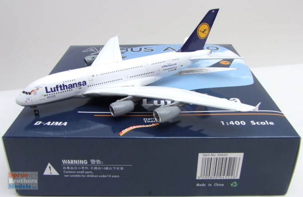 PHX04522 1:400 Phoenix Model Lufthansa Airbus A380 Reg #D-AIMA 'Danke! Thank You!' (pre-painted/pre-built)