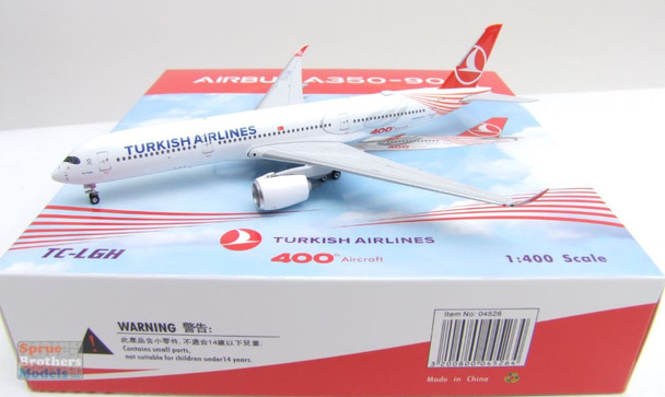 PHX04526 1:400 Phoenix Model Turkish Airlines A350-900 Reg #TC-LGH '400th Aircraft' (pre-painted/pre-built)