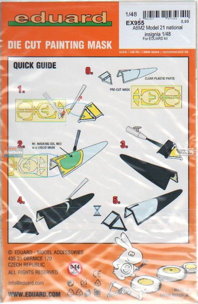 EDUEX955 1:48 Eduard Mask - A6M2 Type 21 Zero National Insignia (EDU kit)