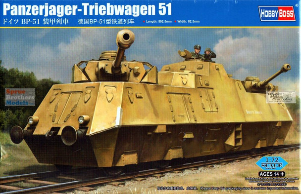 HBS82953 1:72 Hobby Boss Panzerjager-Triebwagen 51