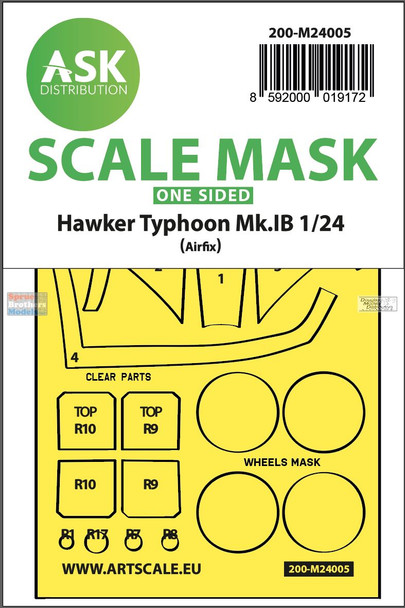 ASKM24005 1:24 ASK/Art Scale Mask - Typhoon Mk.IB (AFX kit)