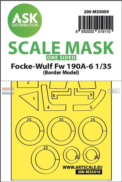 ASKM35009 1:35 ASK/Art Scale Mask - Fw190A-6 (BDM kit)
