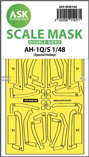 ASKM48160 1:48 ASK/Art Scale Double-Sided Mask - AH-1Q AH-1S Cobra (SPH kit)