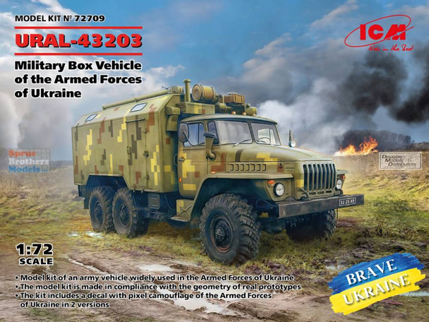 ICM72709 1:72 ICM URAL-43203 Military Box Truck of the Armed Forces of Ukraine