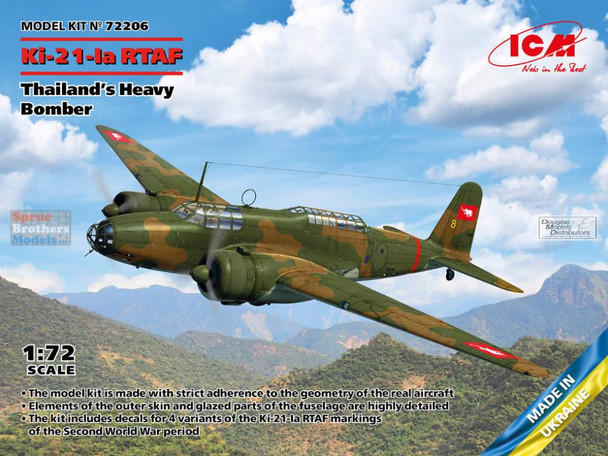 ICM72206 1:72 ICM Ki-21-Ia Sally RTAF Thailand's Heavy Bomber