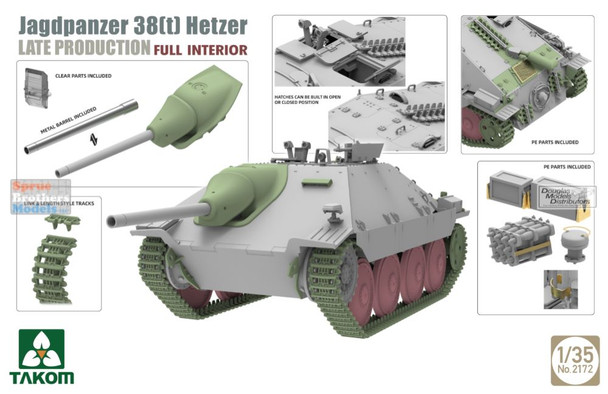 TAK02172 1:35 Takom Jagdpanzer 38(t) Hetzer Late [Full Interior]
