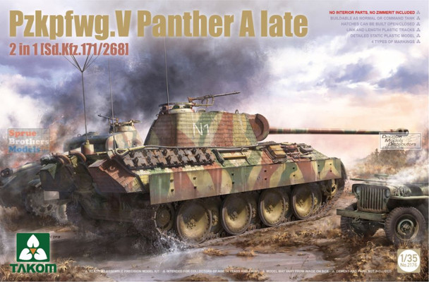 TAK02176 1:35 Takom Pz.Kpfwg.V Panther A Late (2in1) Sd.Kfz.171/268