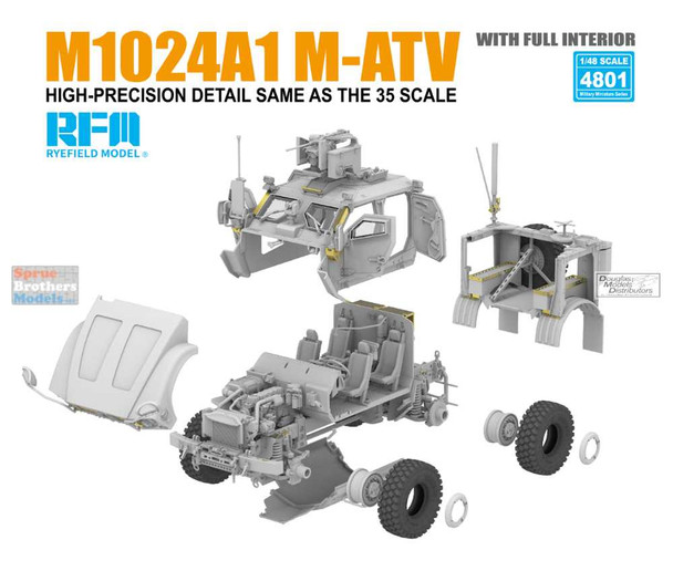 RFMRM4801 1:48 Rye Field Model M1024A1 M-ATV MRAP All Terrain Vehicle