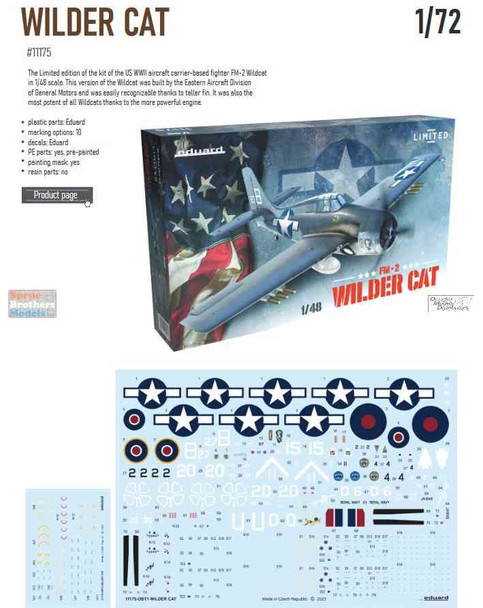 EDU11175 1:48 Eduard 'Wilder Cat' FM-2 Wildcat [Limited Edition]