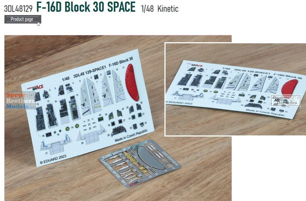 EDU3DL48129 1:48 Eduard SPACE - F-16D Block 30 Falcon (KIN kit)