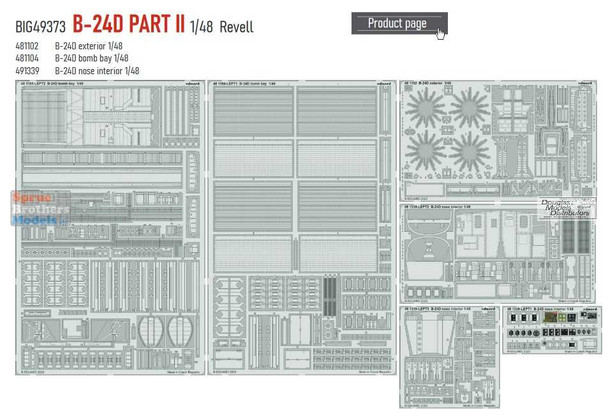 EDUBIG49373 1:48 Eduard BIG ED B-24D Liberator Part 2 Super Detail Set (REV kit)