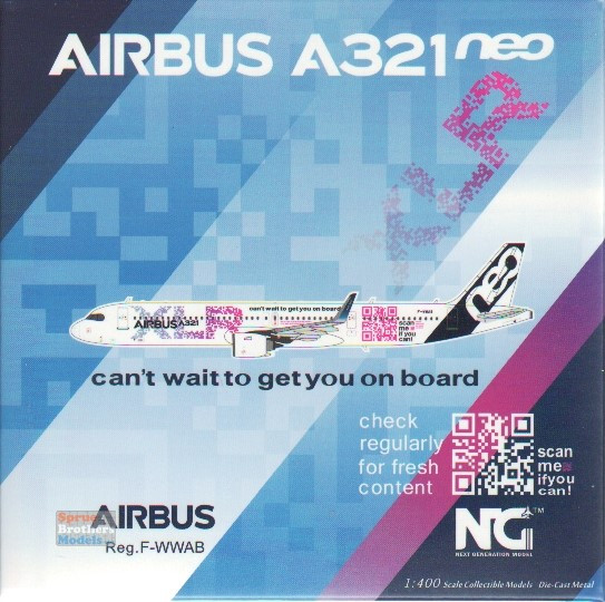 NGM13090 1:400 NG Model Airbus A321XLR Reg #F-WWAB (pre-painted