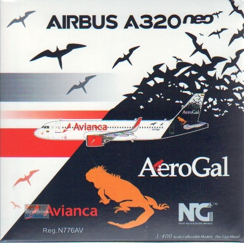 NGM15031 1:400 NG Model Avianca Airbus A320neo Reg #N776AV AeroGal