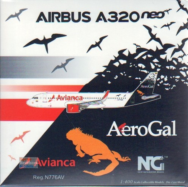 NGM15031 1:400 NG Model Avianca Airbus A320neo Reg #N776AV AeroGal Heritage (pre-painted/pre-built)