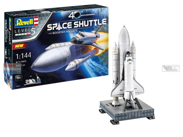 RVG05674 1:144 Revell Germany Space Shuttle with Booster Rockets 40th Anniversary