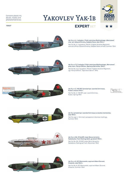 ARM70027 1:72 Arma Hobby Yakovlev Yak-1B (Expert Set)