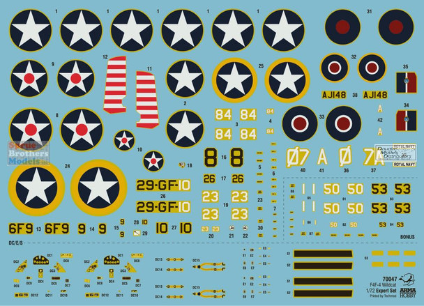 ARM70047 1:72 Arma Hobby F4F-4 Wildcat (Expert Set)