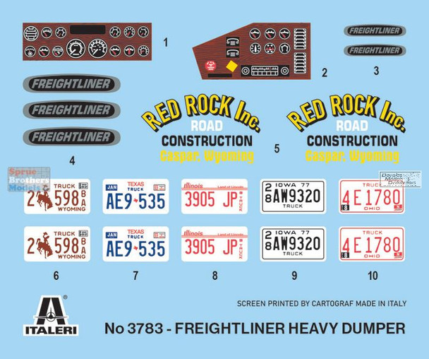 ITA3783 1:24 Italeri Freightliner Heavy Dump Truck