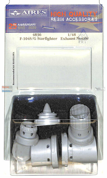 ARS4836 1:48 Aires F-104G F-104S Starfighter Exhaust Nozzle Set (HAS kit)