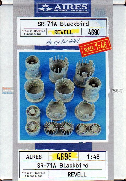 ARS4898 1:48 Aires SR-71A Blackbird Exhaust Nozzle Set Opened (REV kit)