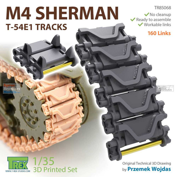 TRXTR85068 1:35 TRex - M4 Sherman T-54E1 Tracks