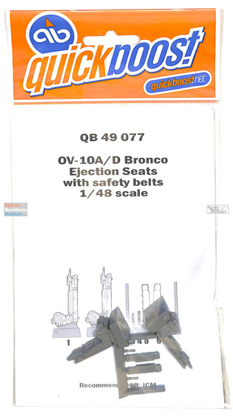QBT49077 1:48 Quickboost OV-10A OV-10D Bronco Election Seats with Safety Belts (ICM kit)