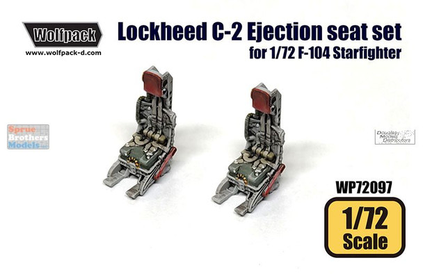 WPD72097 1:72 Wolfpack Lockheed C-2 Ejection Seat Set (for F-104 Starfighter)