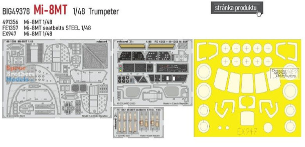 EDUBIG49378 1:48 Eduard BIG ED Mi-8MT Hip Super Detail Set (TRP kit)