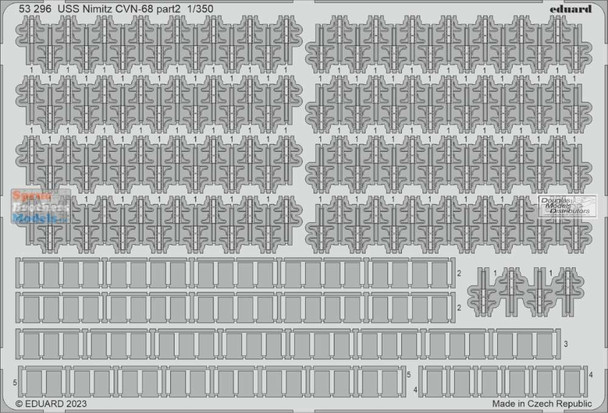 EDU53296 1:350 Eduard PE - USS Nimitz CVN-68 Detail Set Part 2 (TRP kit)