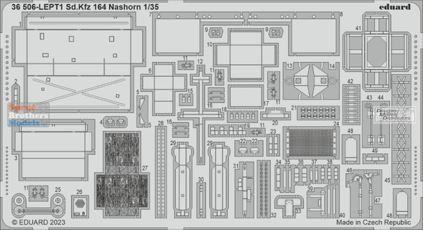 EDU36506 1:35 Eduard PE - Sd.Kfz.164 Nashorn Detail Set (BDM kit)