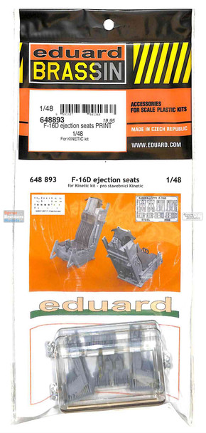 EDU648893 1:48 Eduard Brassin Print - F-16D Falcon Ejection Seats (KIN kit)