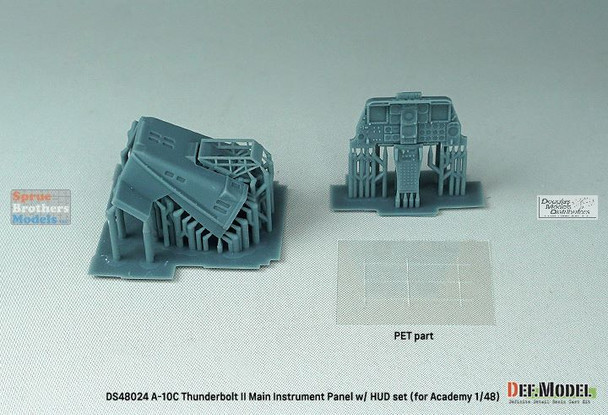 DEFDS48024 1:48 DEF Model A-10 Thunderbolt II Main Instrument Panel with HUD Set (ACA kit)