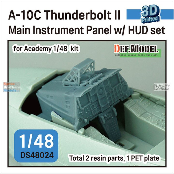 DEFDS48024 1:48 DEF Model A-10 Thunderbolt II Main Instrument Panel with HUD Set (ACA kit)