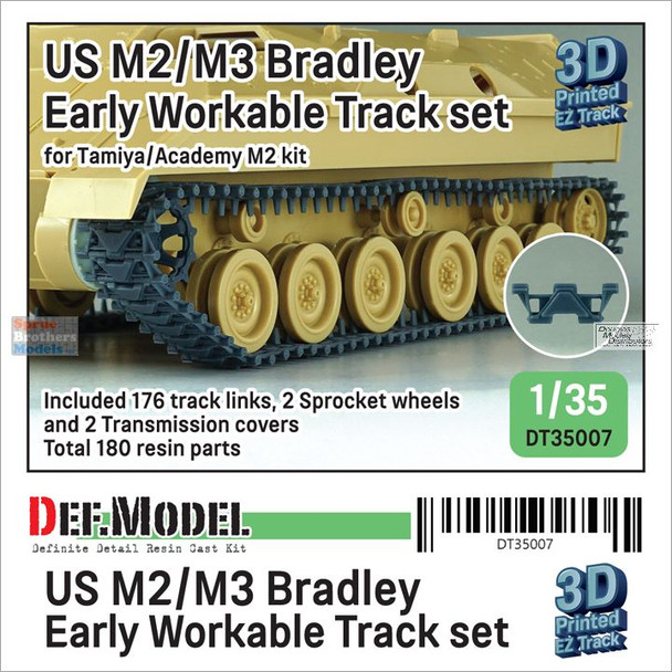 DEFDT35007 1:35 DEF Model US M2/M3 Bradley Workable Track Set (3D Printed)
