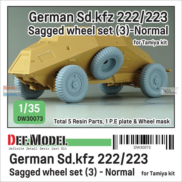 DEFDW30073 1:35 DEF Model Sd.Kfz.222/223  Sagged Wheel Set Normal