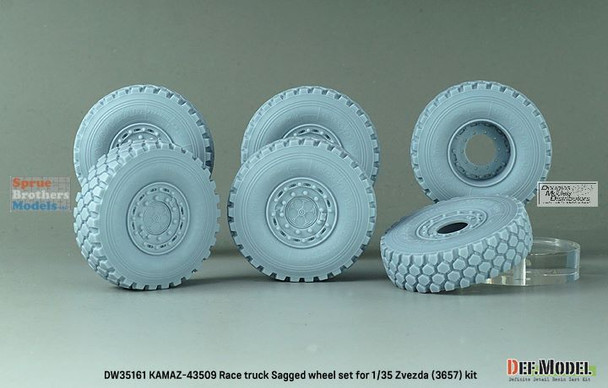 DEFDW35161 1:35 DEF Model KAMAZ-43509 Race Truck Sagged Wheel Set (ZVE kit)