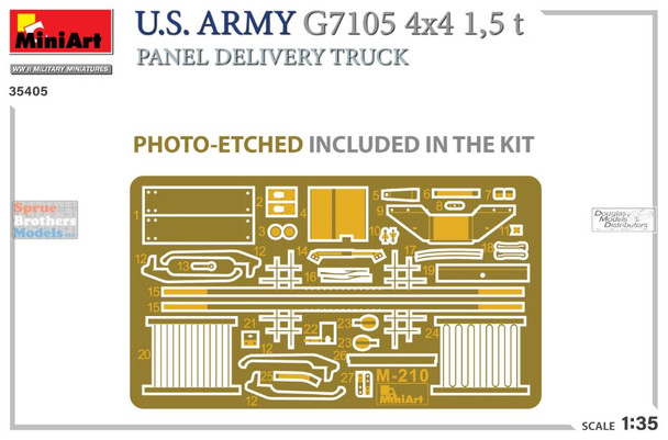 MIA35405 1:35 Miniart US Army G7105 4x4 1.5t Panel Van
