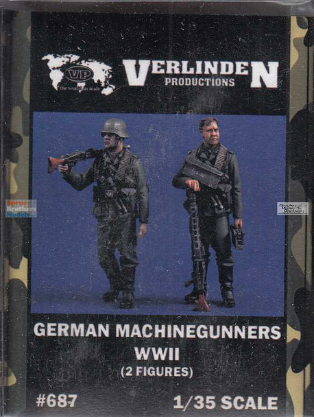 VERN0687 1:35 Verlinden German Machinegunners WW2 (2 figures)