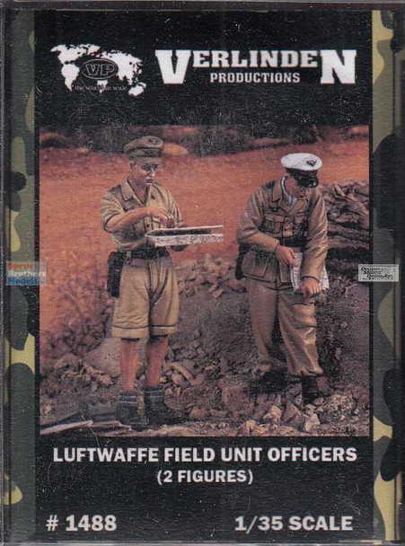 VERN1488 1:35 Verlinden Luftwaffe Field Unit Officers (2 figures)