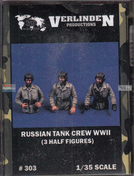 VERN0303 1:35 Verlinden Russian Tank Crew WW2 (3 half figures)