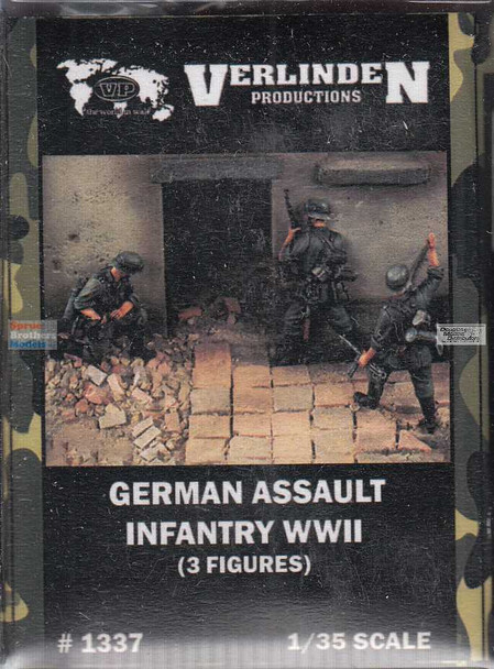 VERN1337 1:35 Verlinden German Assault Infantry WW2 Figure Set (3 figures)