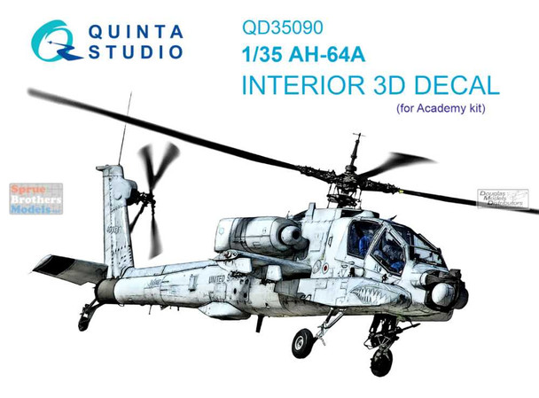 QTSQD35090 1:35 Quinta Studio Interior 3D Decal - AH-64A Apache (ACA kit)