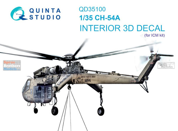 QTSQD35100 1:35 Quinta Studio Interior 3D Decal - CH-54A Tarhe (ICM kit)