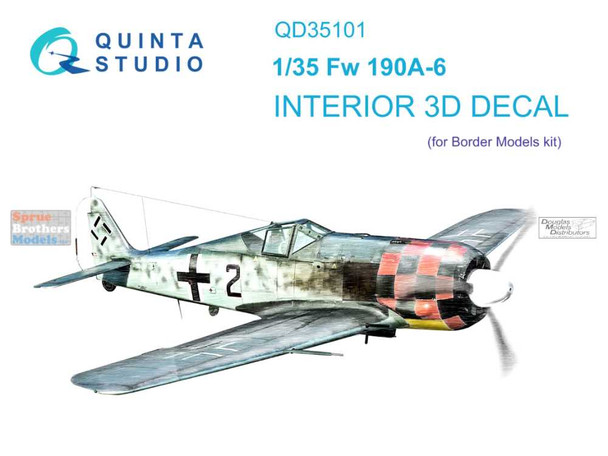 QTSQD35101 1:35 Quinta Studio Interior 3D Decal - Fw190A-6 (BDM kit)