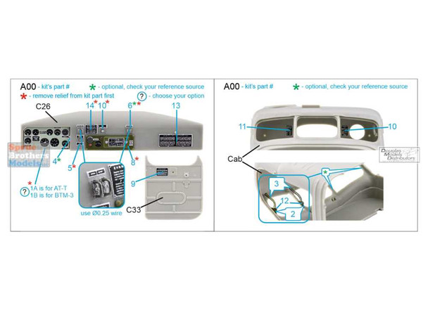 QTSQD35080 1:35 Quinta Studio Interior 3D Decal - AT-T / BTM-3 (TRP kit)