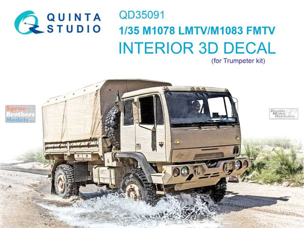 QTSQD35091 1:35 Quinta Studio Interior 3D Decal - M1078 LMTV / M1083 FMTV (TRP kit)