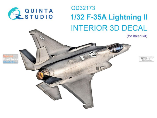 QTSQD32173 1:32 Quinta Studio Interior 3D Decal - F-35A Lightning II (ITA kit)