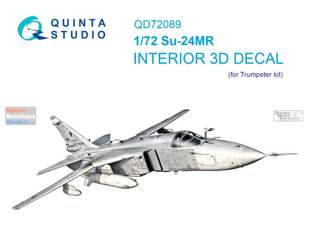 QTSQD72089 1:72 Quinta Studio Interior 3D Decal - Su-24MR Fencer (TRP kit)