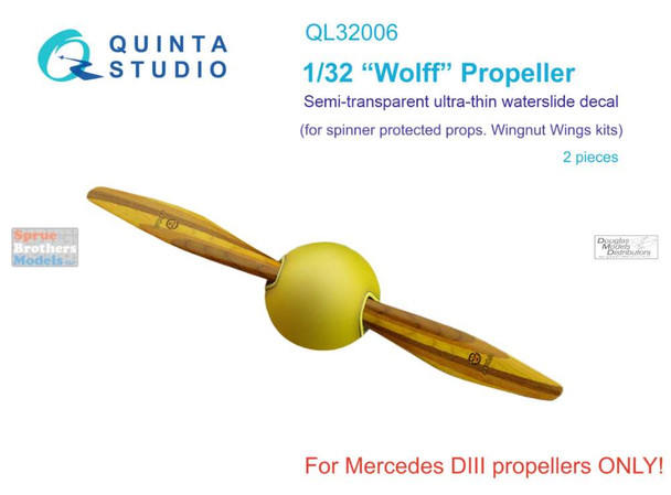 QTSQL32006 1:32 Quinta Studio "Wolff" Propeller (WNW kit)