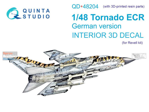 QTSQD48204R 1:48 Quinta Studio Interior 3D Decal - Tornado ECR German Version with Resin Parts (REV kit)